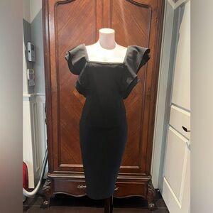 Elegant Black Ruffle Dress